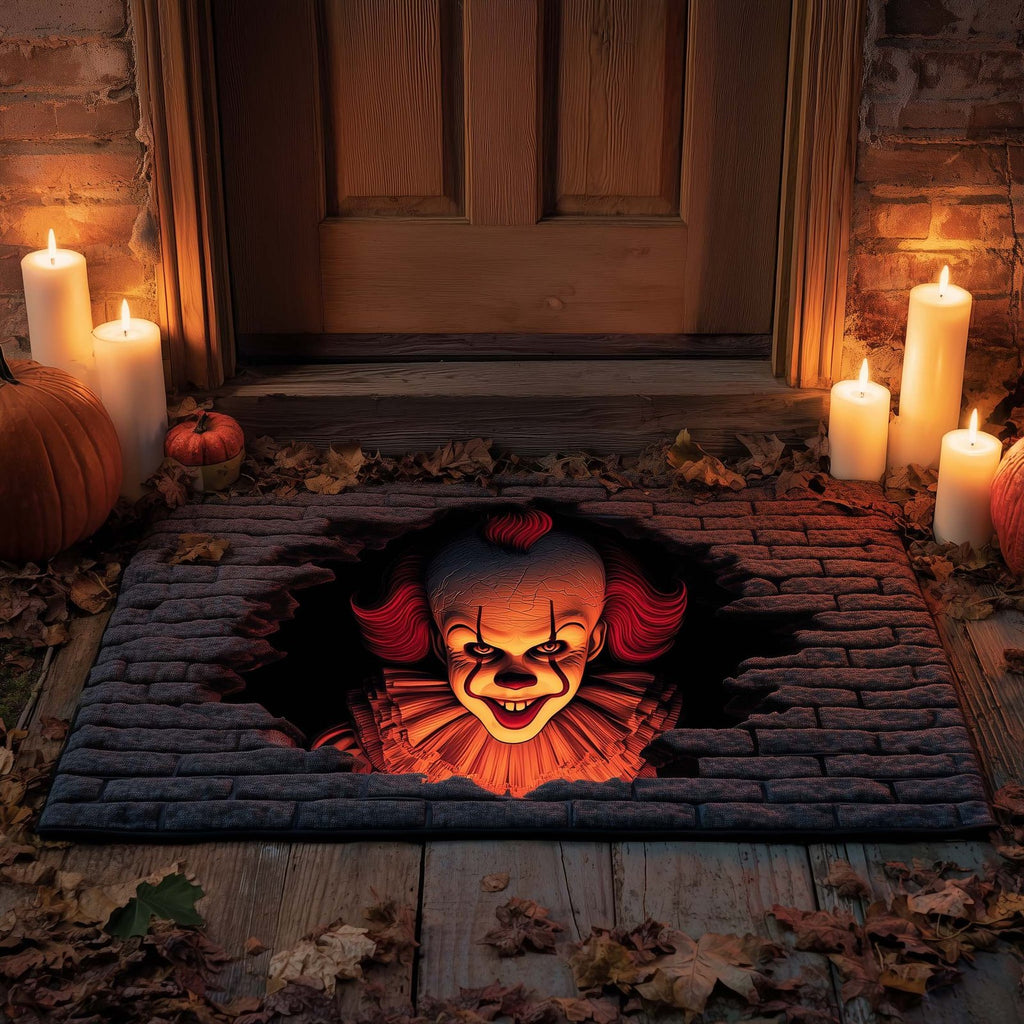 Creepy Clown Doormat - Nature Design | Printed Welcome Doormat