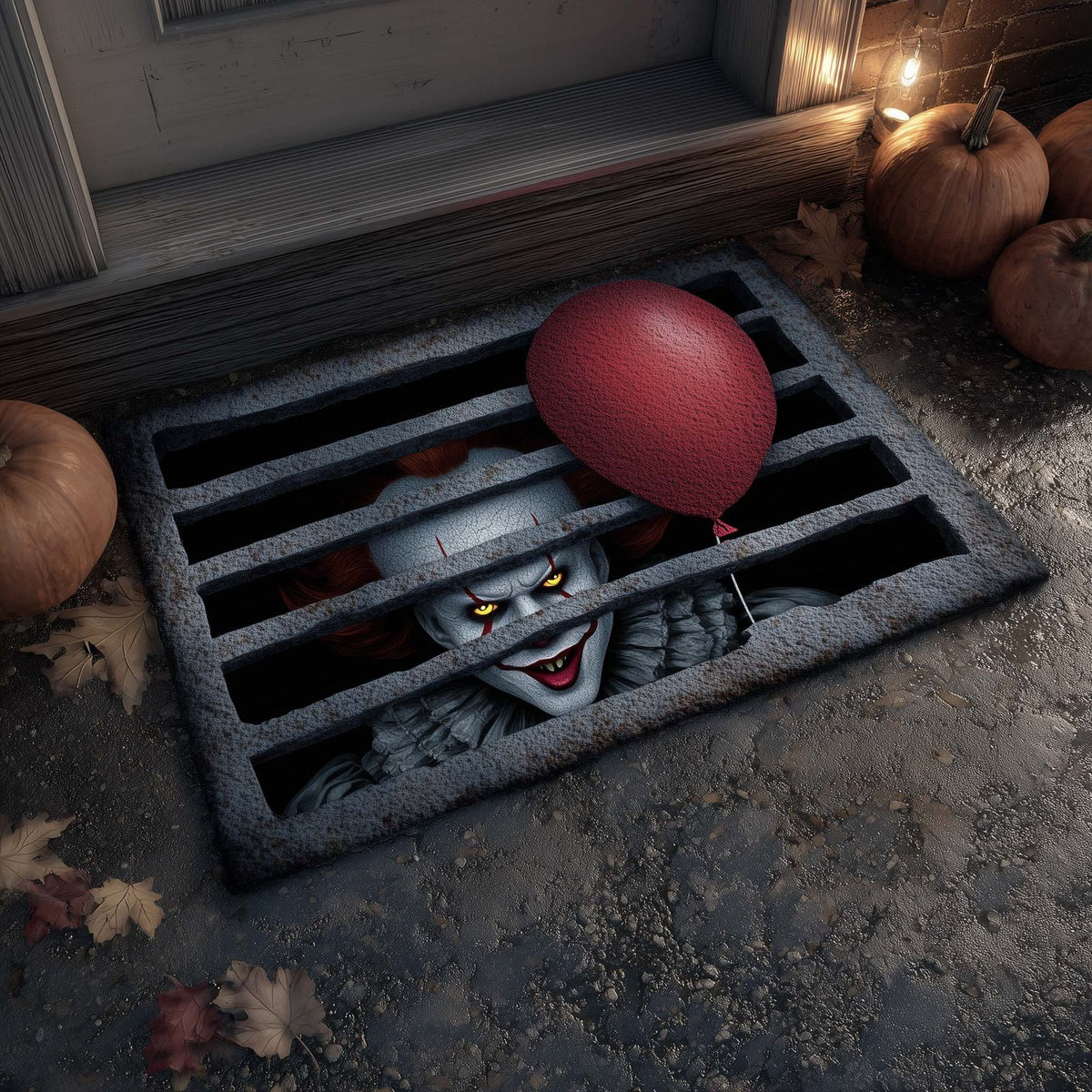 Creepy Clown Doormat - Nature Design | Printed Welcome Doormat