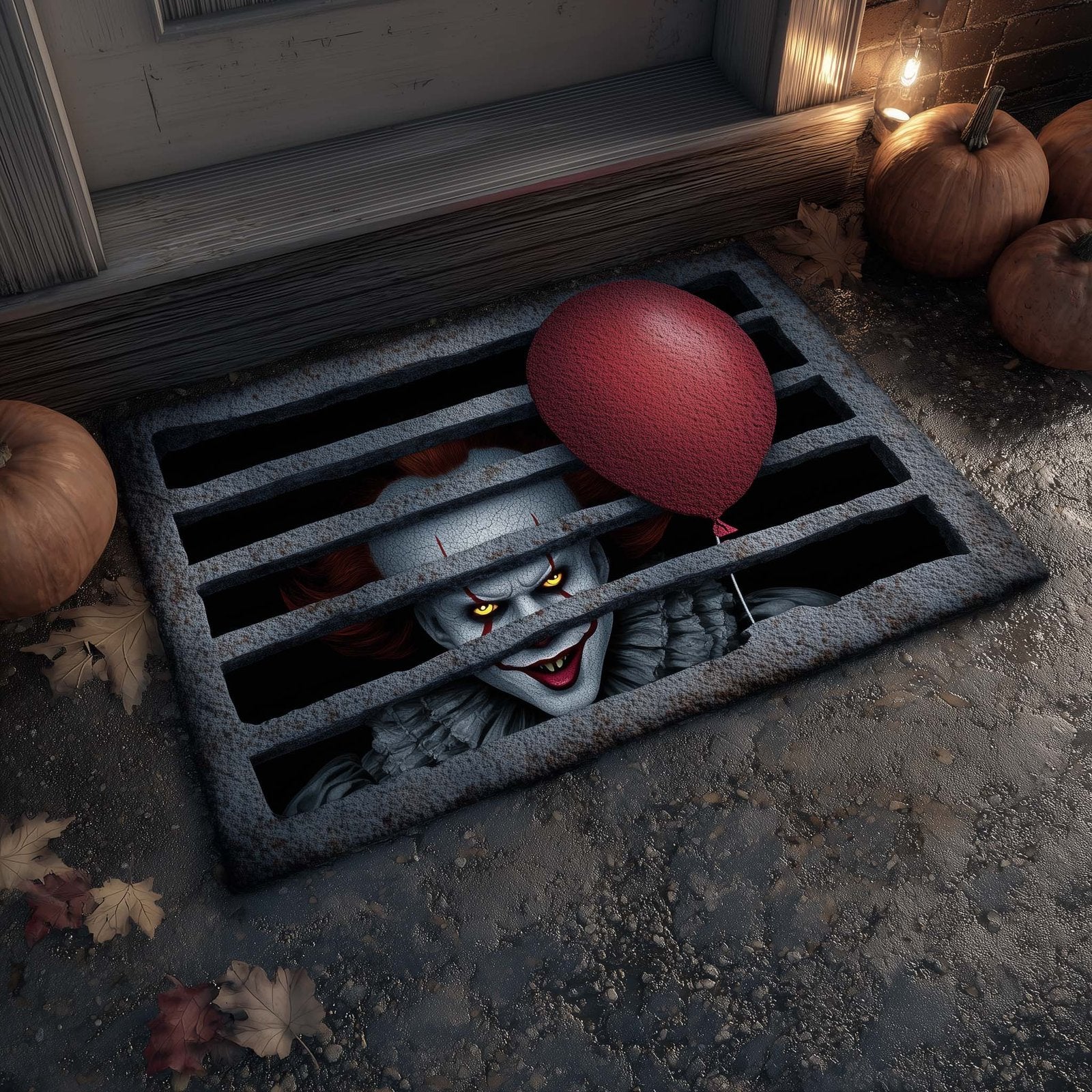 Creepy Clown Doormat - Nature Design | Printed Welcome Doormat