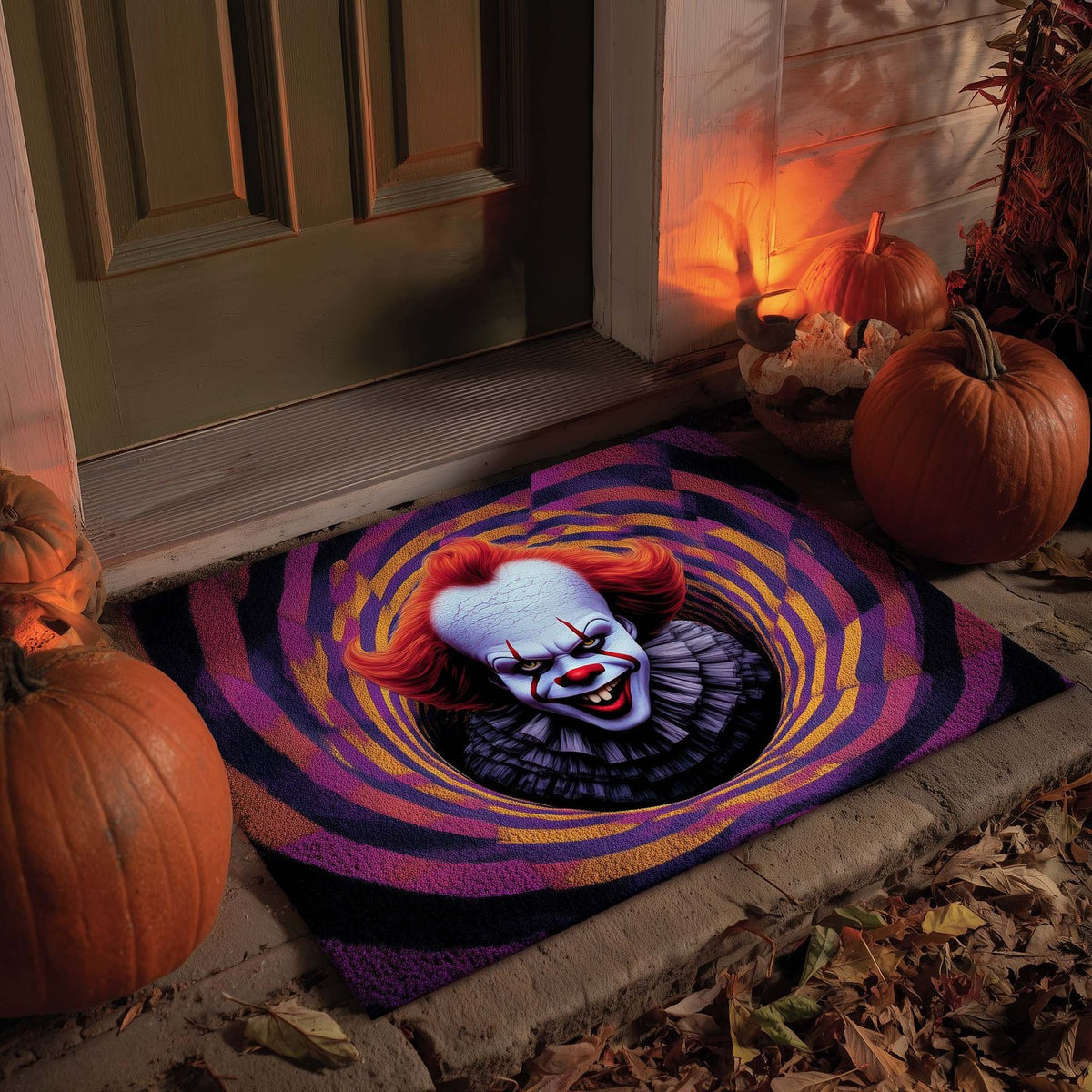 Creepy Clown Doormat - Nature Design | Printed Welcome Doormat