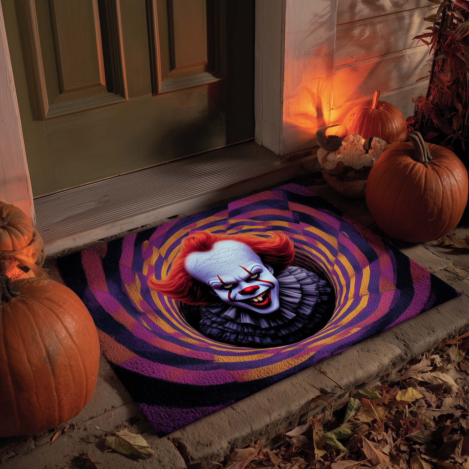 Creepy Clown Doormat - Nature Design | Printed Welcome Doormat