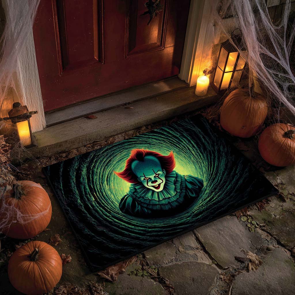 Creepy Clown Doormat - Nature Design | Printed Welcome Doormat