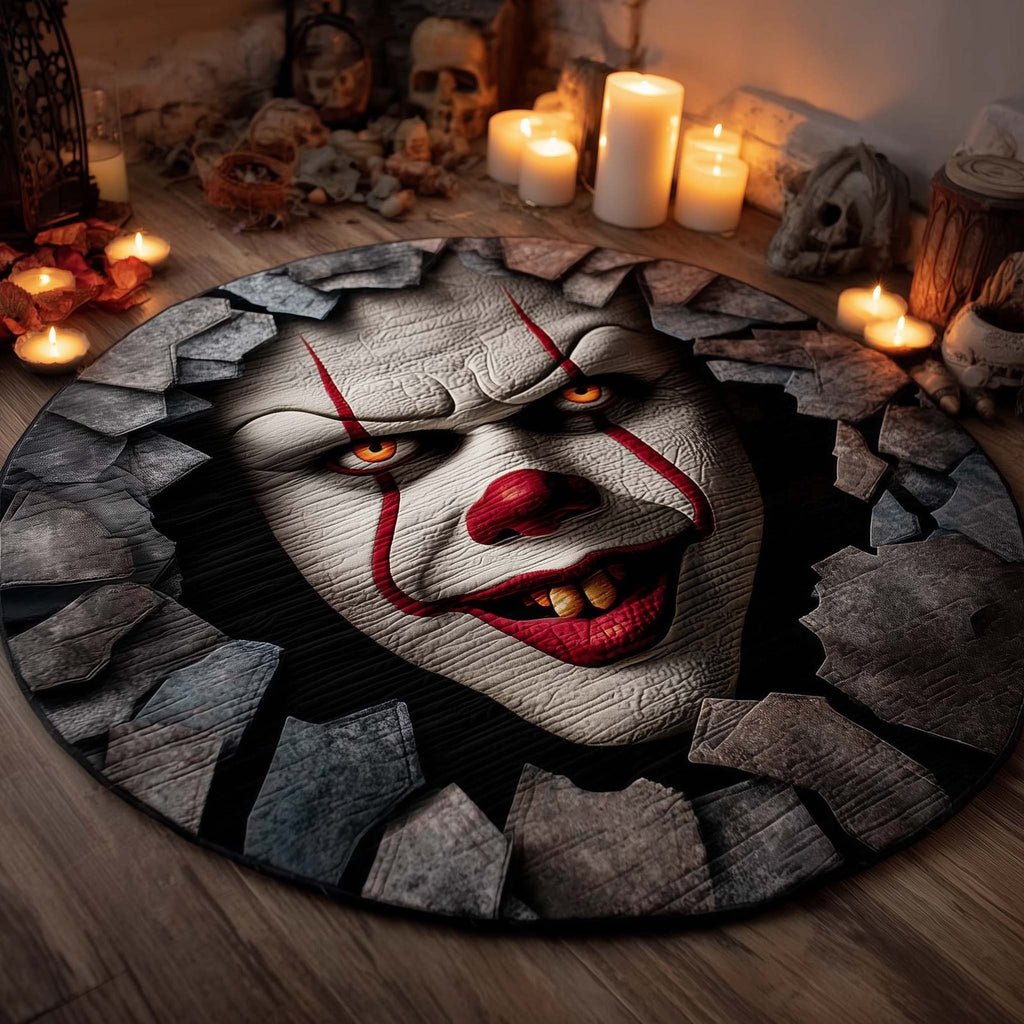 Creepy Clown Round Mat Rug - Nature Design | Serene Home Decor
