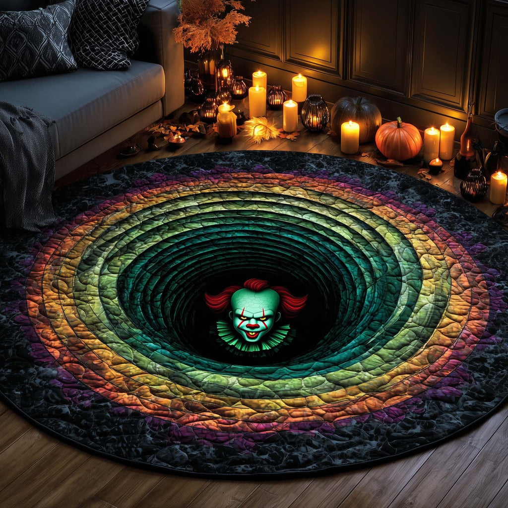 Creepy Clown Round Mat Rug - Nature Design | Serene Home Decor