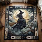 Crescent Witch Flight area rug in a living room