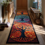 Crimson Dream Tree Runner Carpet Runner Rug - Cute Pet Design | Animal Printed Runner Rug
