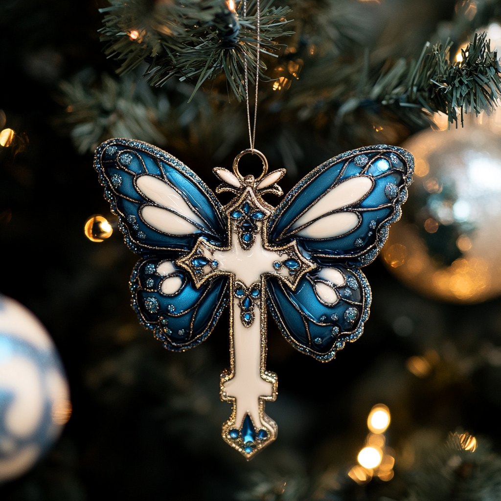 Cross of Compassion Christmas Ornament
