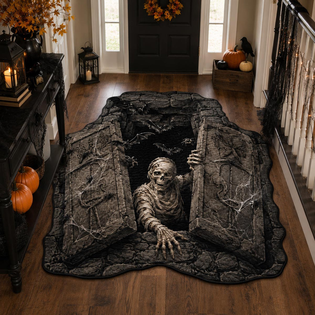 Crypt Awakening Custom Shape Area Rug - Nature Design | Die-Cut Non-Slip Rug - washable non-slip printed rug