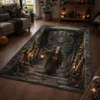 Crypt Keeper area rug in a living room