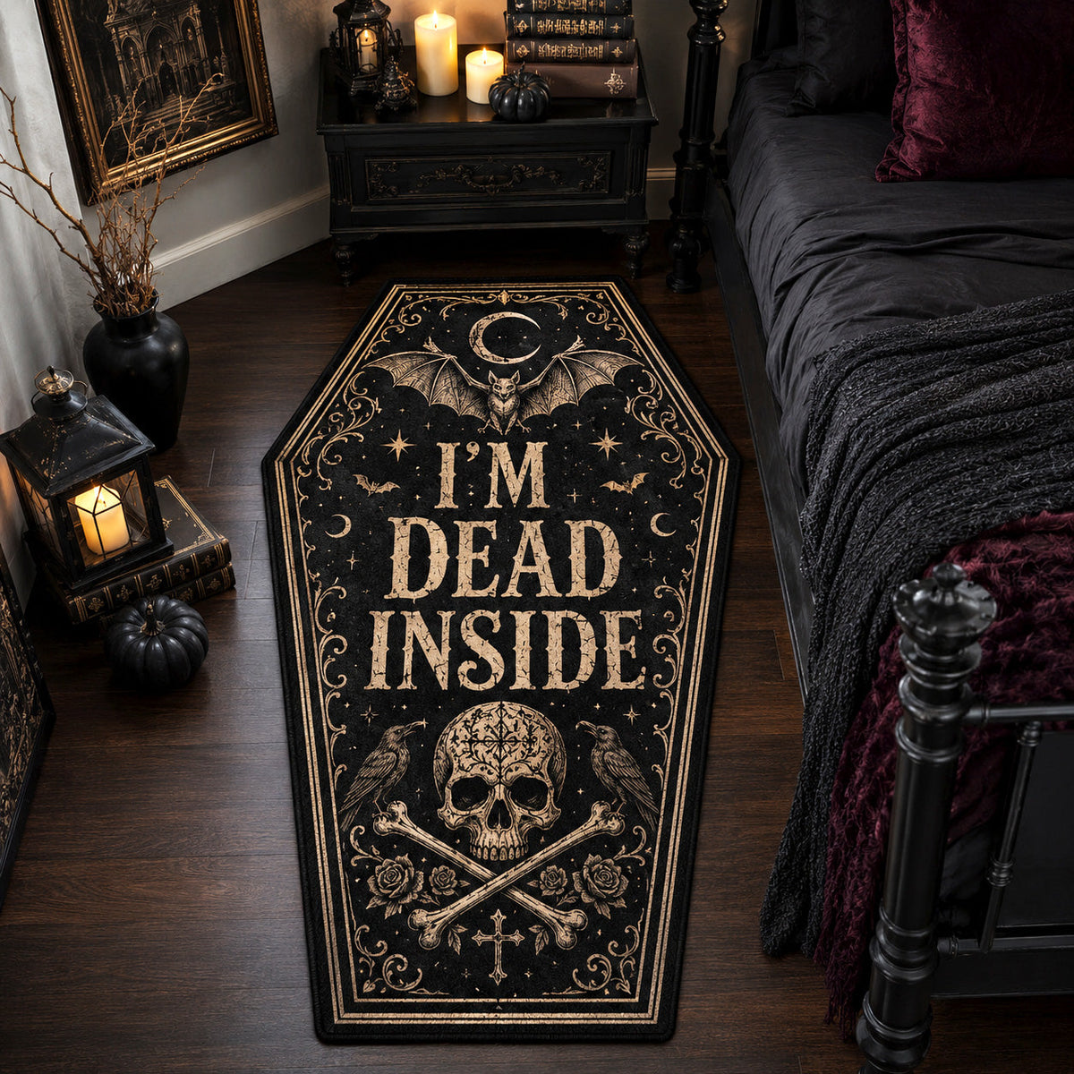 Crypt Keeper Custom Shape Area Rug - Nature Design | Die-Cut Non-Slip Rug - washable non-slip printed rug