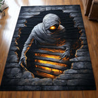 Crypt Mummy area rug in a living room