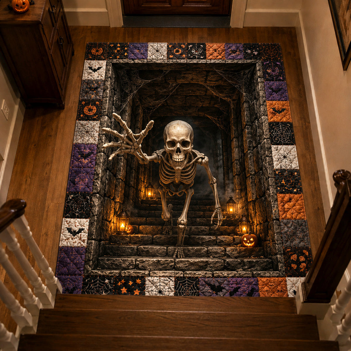 Crypt Sentinel area rug in a living room