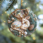 Crystal Antlers Christmas Ornament
