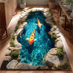 Crystal Koi Stream Runner Carpet Runner Rug - Cute Pet Design | Animal Printed Runner Rug