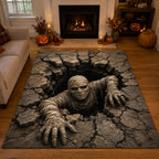 Curse Unbound area rug in a living room