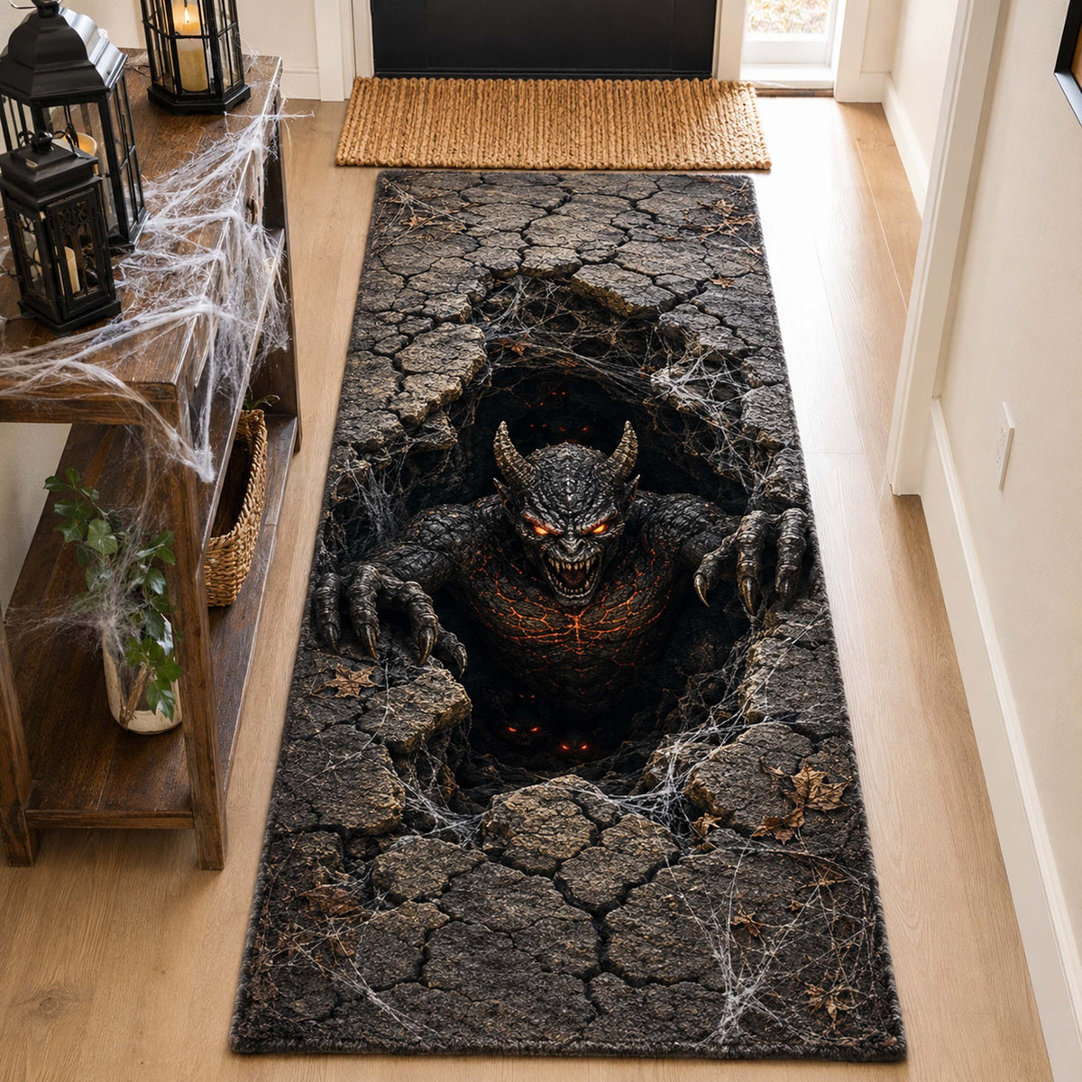 Cursed Depths Runner Rug - Nature Design | Serene Runner Rug (Design 1) - washable non-slip printed rug