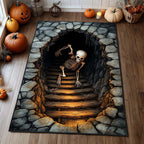 Cursed Dungeon area rug in a living room