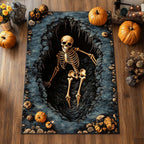 Cursed Grave area rug in a living room