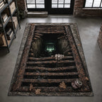 Cursed Hollow area rug in a living room