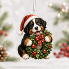Cute Bernese Mountain Dog Christmas Ornament
