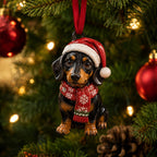 Cute Dachshund Christmas Ornament