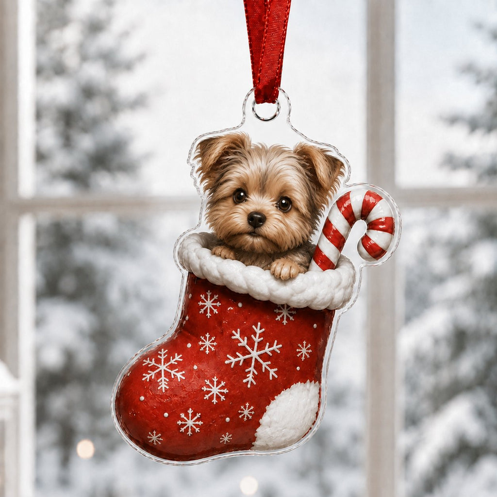 Cute Yorkshire Terrier Adorable Christmas Ornament