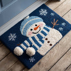 Cute Snowman Doormat - Seasonal Holiday Design | Printed Welcome Doormat