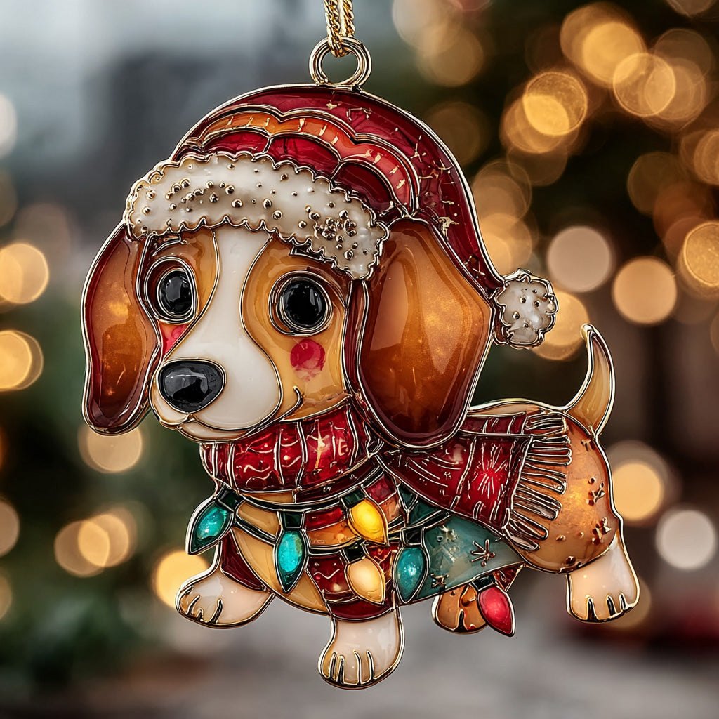 Dachshund Joy Christmas Ornament
