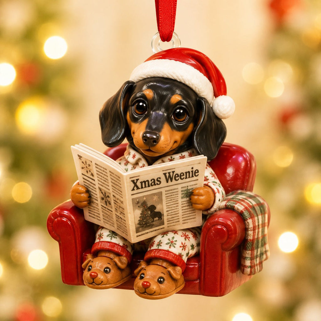 Dachshund Xmas Night Christmas Ornament