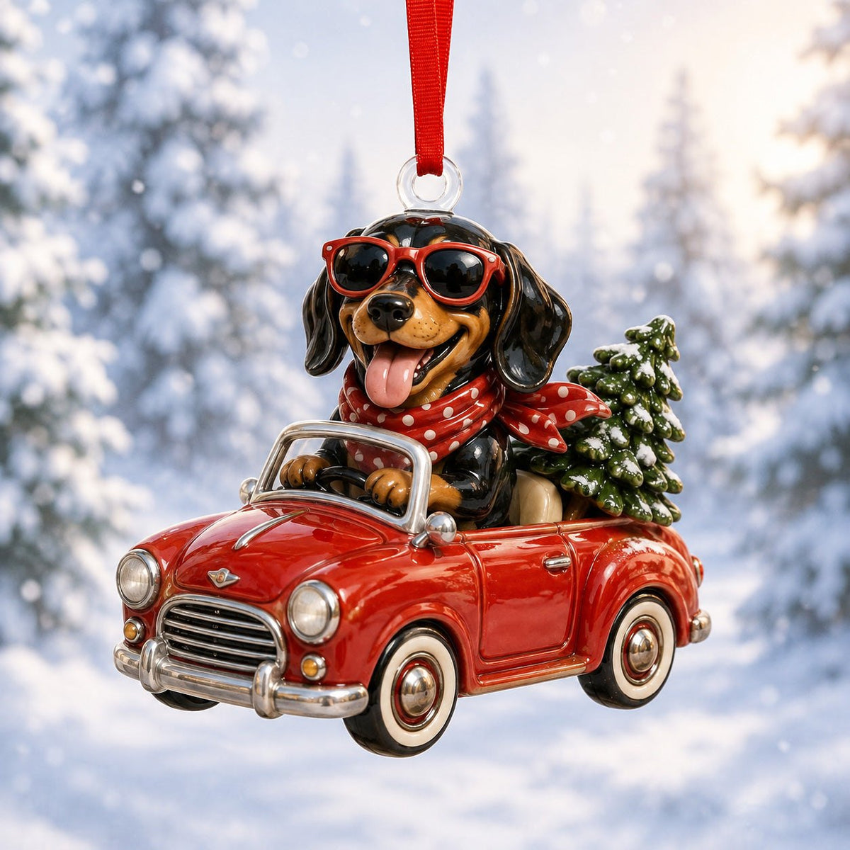 Pawprints in Heaven Ceramic Christmas Ornament