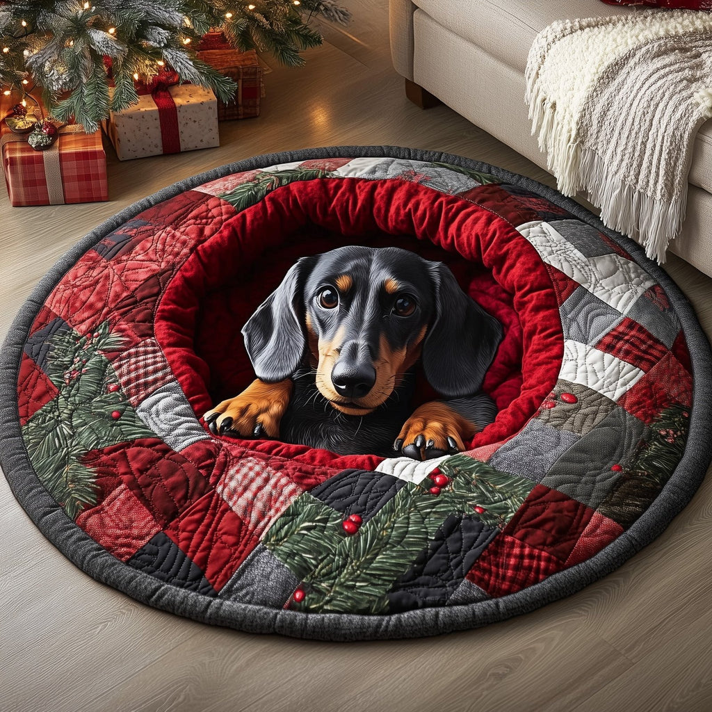 Dachshund Round Mat Rug - Nature Design | Serene Home Decor