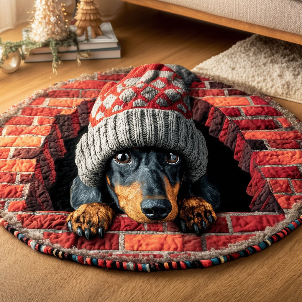Dachshund Round Mat Rug - Nature Design | Serene Home Decor