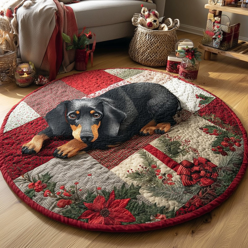 Dachshund Round Mat Rug - Nature Design | Serene Home Decor