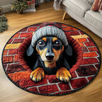 Dachshund Round Mat Rug - Nature Design | Serene Home Decor
