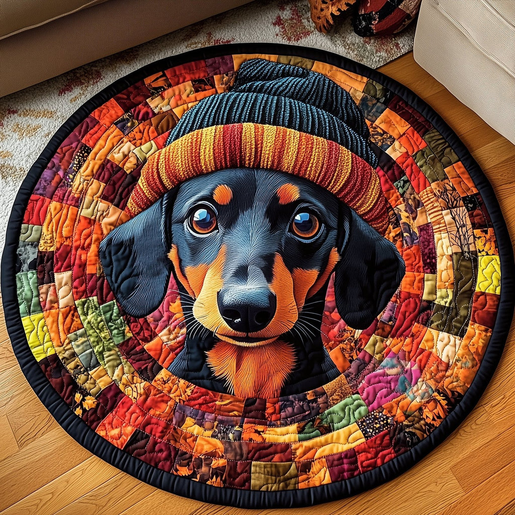Dachshund Round Mat Rug - Nature Design | Serene Home Decor