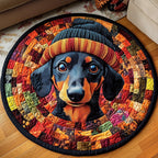 Dachshund Round Mat Rug - Nature Design | Serene Home Decor