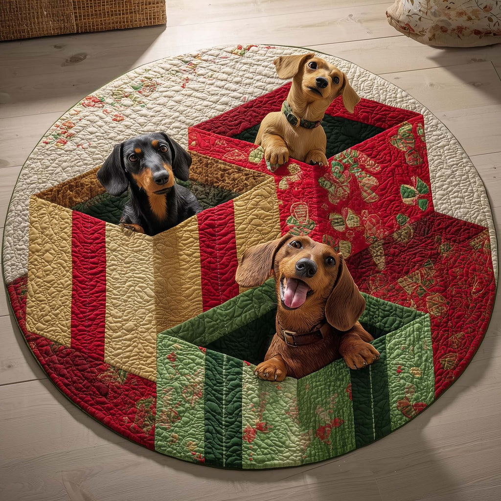 Dachshund Round Mat Rug - Nature Design | Serene Home Decor