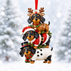 Dachshunds Crew Christmas Ornament