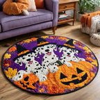 Dalmatian Wizard Round Mat Rug - washable non-slip printed rug
