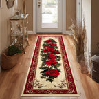 Dark Blossom Runner Carpet Runner Rug - Cute Pet Design | Animal Printed Runner Rug