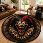 Dark Jester Nightmare Round Mat Rug - washable non-slip printed rug