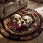 Dark Romance (Design 3) Round Mat Rug - washable non-slip printed rug