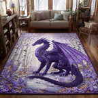 Dark Scale area rug in a living room