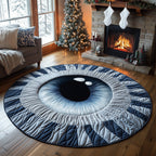 Deep Dream Eyes Round Mat Rug - Nature Design | Serene Home Decor