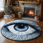 Deep Dream Eyes Round Mat Rug - washable non-slip printed rug