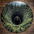 Deep Forest Round Mat Rug - washable non-slip printed rug
