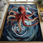 Deep Sea Tentacle area rug in a living room