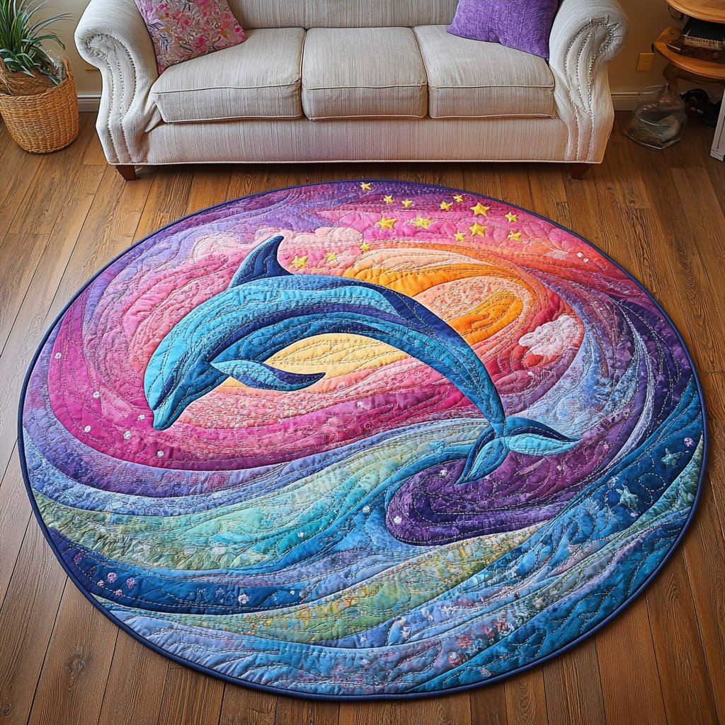 Deep Waters Round Mat Rug - Nature Design | Serene Home Decor