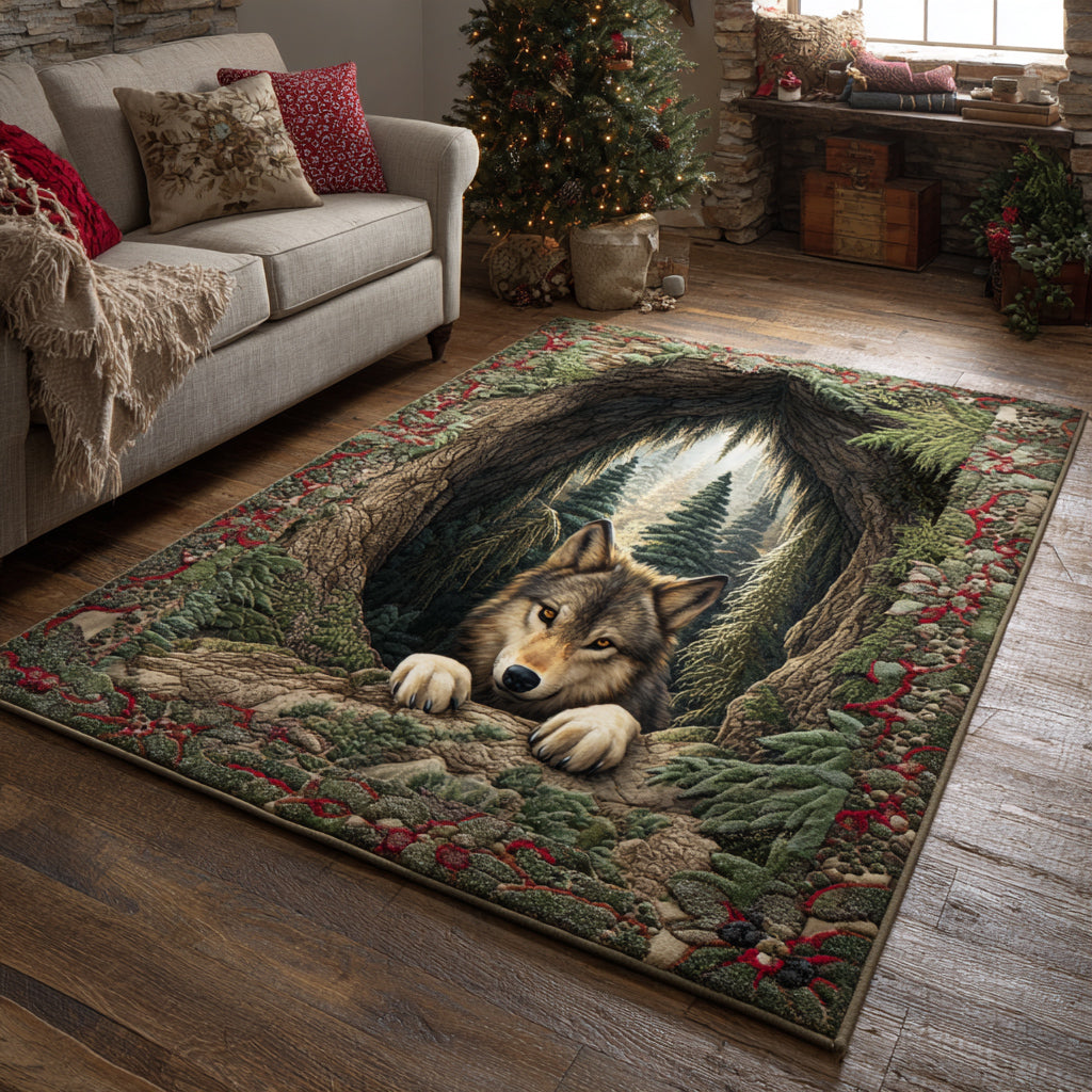 Deep Wolf Hollow area rug in a living room