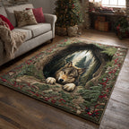 Deep Wolf Hollow area rug in a living room